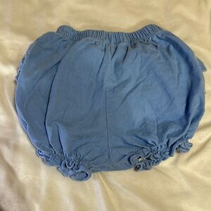 EUC Blue Corduroy ruffle butt Baby Bloomers 18 mo